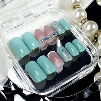 Meilleur Prix – Faux Ongles 3D Effet Diamant de Luxe en ABS, Qualité Supérieure, Pré-Conçus, Couverture Complète, Effet Bling Bling pour Doigts