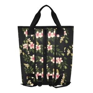 Sac à dos isotherme extra large de grande capacité 30L avec design floral hawaïen personnalisé pour la livraison de repas chauds et les pique-niques - Product Image 2
