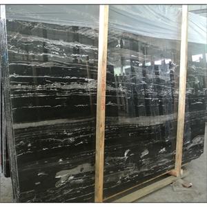 Doğal taş döşeme sınır tasarım mermer fayans gümüş Portoro siyah mermer - Product Image 4