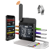 Thermomètre intelligent sans fil, électrique, recharge numérique, Tuya, wi-fi, contrôle à distance, pour Barbecue, viande, four à Pizza, gril, avec aimant
