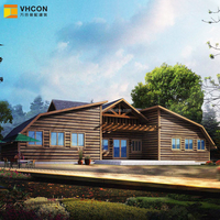 Maison modulaire intelligente à haut rendement énergétique, squelette en acier galvanisé, mur décoratif personnalisé, villa préfabriquée en acier léger rapide