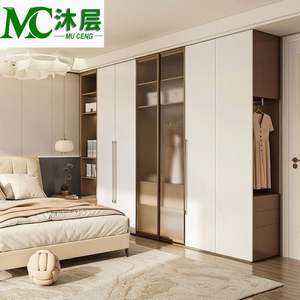 Premium Custom Modern Solid Wood Closet Organizer System Built-<b>in</b> Dining/Living Room <b>Sideboards</b> Shelves Armoire Wardrobe - Product Image 5