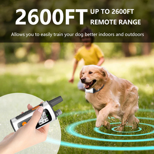 4 en 1 2 perros 2600Ft Dog <span class=keywords><strong>Shocker</strong></span> <span class=keywords><strong>Collar</strong></span> de entrenamiento para perros impermeable con control remoto 2 Pack con vibración de pitido Humane Shock - Product Image 4