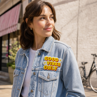 Patchs thermocollants rétro à motifs floraux, broderie personnalisée, patch brodé avec slogan ou citation pour veste en jean, sac, chapeau, vêtements, DIY