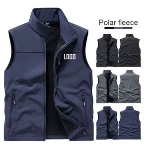 <b>Men's</b> Vests Winter Stand Collar Work Vest Wholesale Wool Warm Sleeveless <b>Jacket</b>, Outdoor with Wool Custom Women's Vest - Product Image 3