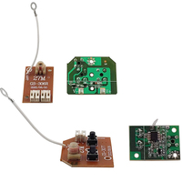 Placa de circuito de control remoto de dos canales, placa de control para coche de juguete, placa base PCB, componentes electrónicos DIY, 3-4,5 V, 3,5x3,3 cm