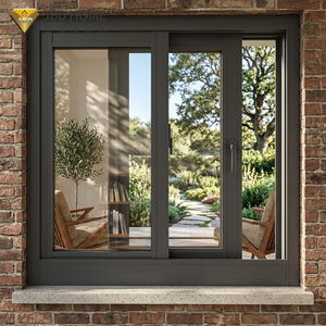 Puertas y Ventanas Corredizas Horizontales de Aleación de Aluminio Modernas Resistentes a Huracanes - Doble Acristalamiento con Mosquitera Magnética para Villa - Product Image 1