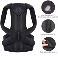 Femmes Hommes Posture Correcteur Ceinture de soutien du dos Corset Bandage d'épaule Ceinture arrière