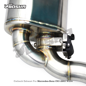 ท่อไอเสียสแตนเลส BOSKA Valvetronic สำหรับ Mercedes-Benz C63 AMG W204 6.2L ปี 2011-2015 หนา 1.5 มม. ผิวขัดเงา - Product Image 4