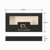 Boîte cosmétique haut de gamme écologique avec fenêtre transparente et pelliculage mat pour faux cils – Emballage personnalisé en papier pour cils