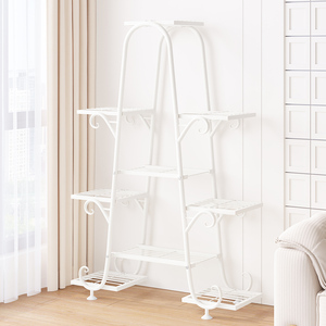 Wholesale 6-Tier Modern Indoor Metal Flower Shelf Europe-Style <strong>Plant</strong> Stand <strong>Corner</strong> Display Rack for Living Room Multiple <strong>Plants</strong> - Product Image 5