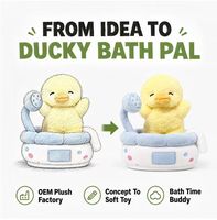 Canard en peluche personnalisé pour le bain, jouet en caoutchouc, fabrication directe usine, OEM ODM, animaux en peluche en coton PP et polyester, vente en gros, MOQ, peluche amusante
