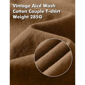 2025 lavado ácido Vintage Unisex manga corta Streetwear Tee hombres de gran tamaño gradiente Color algodón camisetas mujeres camisetas - Product Image 6