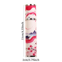 Atomiseur de parfum en verre imitation cuir paysage chinois 10 ml, flacon de parfum portable rechargeable par le bas pour voyage, vente en gros