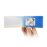 Carte de visite vidéo numérique électronique de 2.4 pouces, Mini format, avec livre LCD, vente en gros