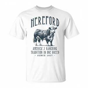 T-shirt vintage Hereford Cattle, tradition du bétaillement depuis 1817 - Product Image 2