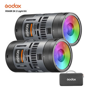 Kit d'éclairage Godox RS60R 2K 2 lumières 60W LED RVB couleur 1800 10000K 14 effets pour tournage de films/vidéos et production de diffusion - Product Image 1