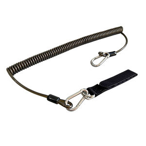 Cordon <span class=keywords><strong>de</strong></span> sécurité robuste pour canne à pêche avec crochet métallique, sangle <span class=keywords><strong>de</strong></span> protection épaissie en fil d'acier élastique, corde à ressort anti-perte en PU pour la protection <span class=keywords><strong>de</strong></span> la canne - Product Image 4