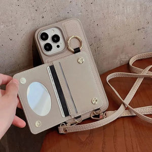 Borsa di lusso Plug-in per il trucco specchio per il telefono per donna custodia per telefono cellulare accessori per Iphone 15 13 14 Pro Max - Product Image 6