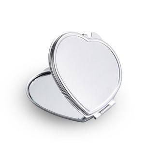 Personalized Creative Design Heart Shape Silver Plated Custom Sublimation Metal <b>Mirror</b> - Product Image 2