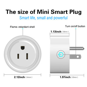 Smart Wifi Socket Us <b>Plug</b> 10A 16A With Power Metering <b>Remote</b> Voice Control Tuya Smart Life Home Automation - Product Image 2