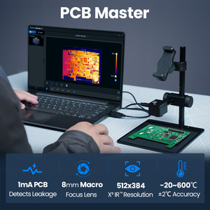 Caméra thermique Thermal Master P3, résolution XIR 512x384, plage de température élevée 600°C, pour téléphones iPhone et Android, Temp Master - Product Image 3
