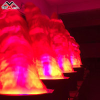 Profesyonel 1200W LED İpek Alev Işığı RGB Çok Renkli DMX512 ve Uzaktan Kumandalı Yapay Ateş Sahne Efekti DJ Parti Dekorasyonu