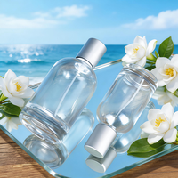 Flacon vaporisateur de parfum portable mat de luxe personnalisé de 80 ml, conteneur de voyage de qualité supérieure, étanche, avec impression sérigraphiée de qualité laboratoire