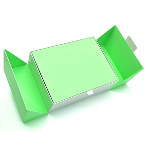 Offres Spéciales Double Ouvert Logo Plaque <span class=keywords><strong>Vert</strong></span> Ruban Couverture Chocolat Boîte Cadeau Taille Personnalisée Couleur Pliant Magnétique Éponge En Relief - Product Image 6