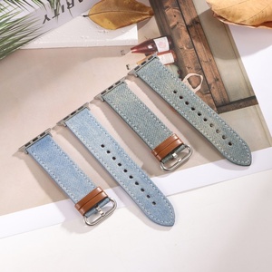 สายนาฬิกา Upro Denim Canvas Leather สำหรับ Apple Watch 38 มม. 42 มม. 49 มม. สายผ้า Tie Dye แบบไฮบริด สไตล์วินเทจ - Product Image 4
