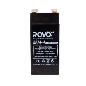 Rovo 4V 4AH nhỏ nhỏ xe máy chì axit UPS Pin Chu kỳ sâu có thể sạc lại pin cho xe đạp điện e-xe đạp