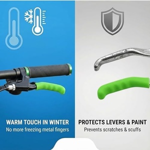 Manchons de protection en caoutchouc silicone pour leviers de frein de vélo, protège-poignées pour VTT - Product Image 5