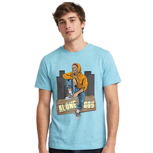 Camiseta de algodón de manga corta con cuello redondo, estilo casual, de corte regular para hombre, de alta calidad, orientada a la exportación, para verano. - Product Image 5