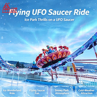 Manège UFO Volant Extérieur : La Grande Aventure Disco Magique sur Piste pour Parc d'Attractions