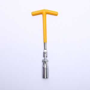 Clé à douille métrique industrielle en T à double extrémité, chromée, à ouverture hexagonale, courte, pour réparation - Product Image 1