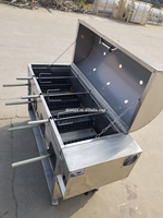 Four à poulet rôti rotatif automatique à charbon de bois professionnel à six rangées | machine à griller le poulet à vendre