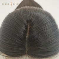 Perruque médicale noire personnalisée entièrement faite à la main avec perruque en cheveux humains européens dentelle en silicone pour l'alopécie cheveux vierges en silicone