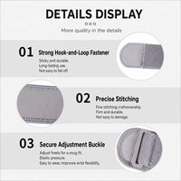 Coudière de sport respirante avec compression réglable à sangles ouvertes pour le tennis et le badminton, soulagement de la pression