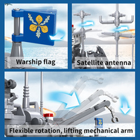 Blocs de construction WOMA TOY C0138, navires de guerre militaires, jouet pour enfants, modèle de flotte de guerre, brique KMS Bismarck, navire de guerre