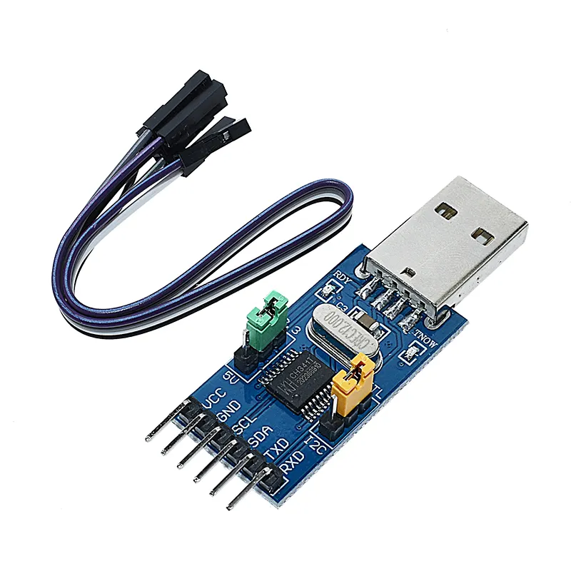 CH341T 2 In 1โมดูล3.3V 5V USB To I2C IIC UART USB To TTL ดาวน์โหลดพอร์ตอนุกรมชิปเดียว