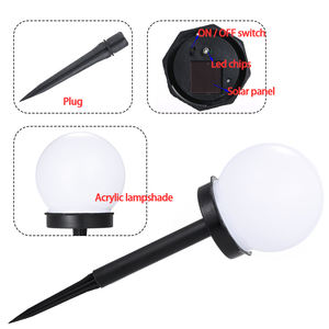 Lámpara Decorativa de Jardín con Forma de Bola, de Acrílico, con Energía Solar, para Patio, Camino, Jardín - Product Image 3