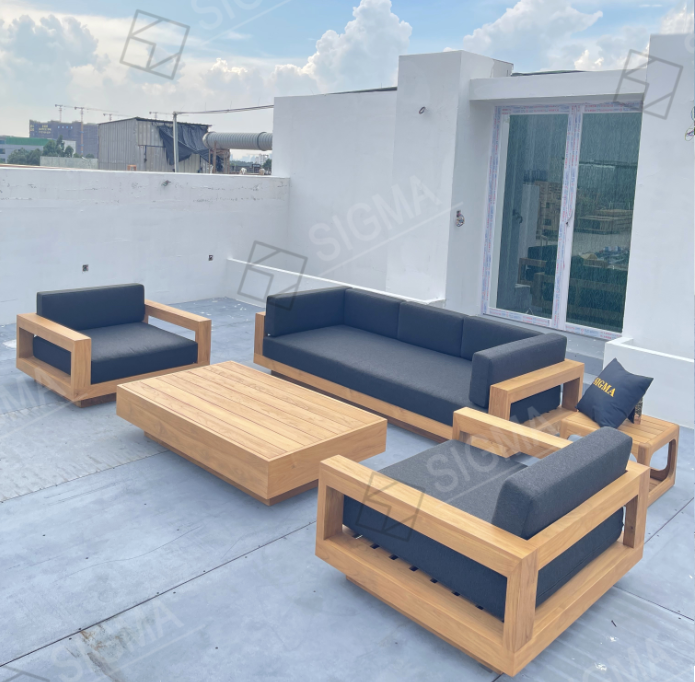 Outdoor Furniture Set Garden Sofa Set Furniture Sectional Sofa Teak Wood Patio Furniture Jinhua Sigma Industrial Trading Co Ltd
