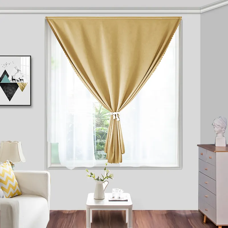 Venta al por mayor de cortinas opacas de color sólido exquisito estilo europeo de alta calidad