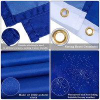 Bannière en tissu polyester double face personnalisée de haute qualité pour la publicité en gros, drapeaux sur mesure avec impression de logo