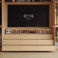 Meuble TV sur mesure pour toute la maison, unité murale TV à coins arrondis, panneau de qualité ENF, multicolore, OEM ODM