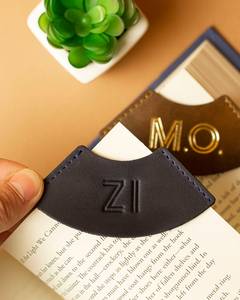 I nuovi segnalibri monogrammati all'ingrosso con segnalibri in pelle iniziale personalizzati per insegnanti regalo Logo personalizzato - Product Image 4