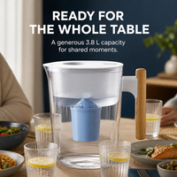 Carafe filtrante à eau portable certifiée NSF 42, 3,5 L, sans BPA, réduit le goût et l'odeur du chlore, comprend un filtre standard