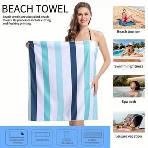 Serviette de plage en microfibre à séchage rapide, adaptée au camping en plein air et à une utilisation toute saison, serviette de plage personnalisable - Product Image 4