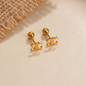 200 + stilleri paslanmaz çelik vida geri küpe uyku ücretsiz 18K altın kaplama emaye Kitty zirkon saplama küpe kızlar için hediye - Product Image 5