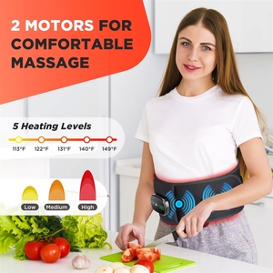 Digitale display-controller lumbale ondersteuning rugmassageapparaat met vibratie, rood licht en warmtefunctie massagegordel voor rugpijnverlichting - Product Image 2